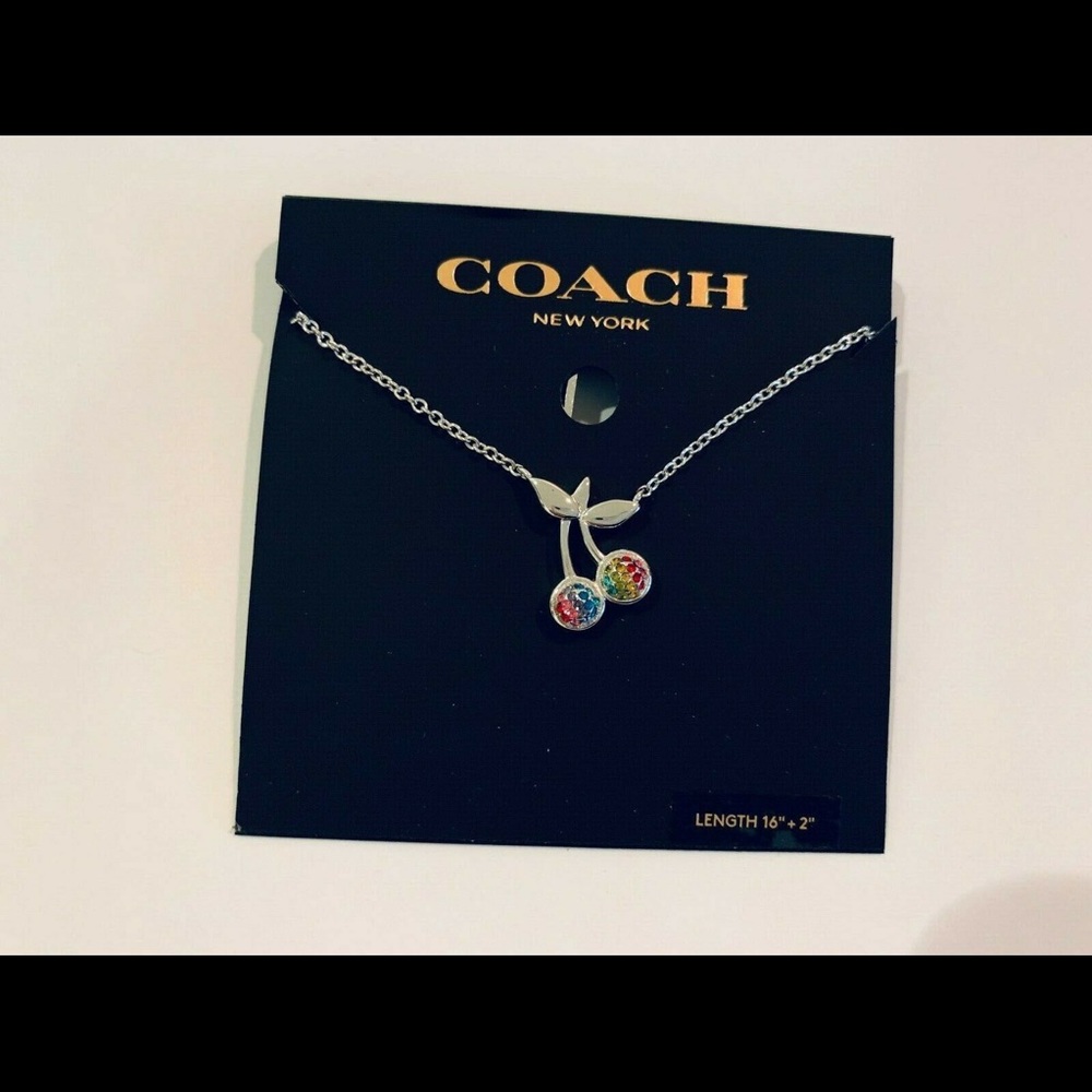 COACH 🍒 Cherry Rainbow Necklace